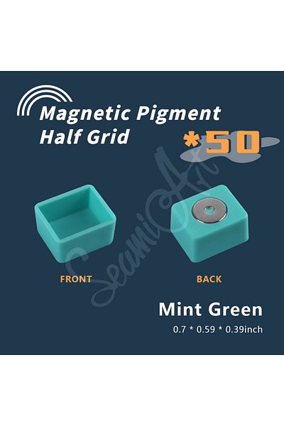 Choice 50pcs Green SeamiArt 50pcs Magnetic Half Pans Four colors for Watercolor Tube Subpackage Tin Box Pal
