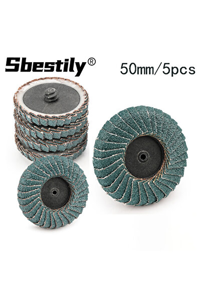 Choice P80 50 مم 5 قطع 5 قطع 50 مم عجلة رفرف كاشطة من حشوة قوس الزركون قرص رف...