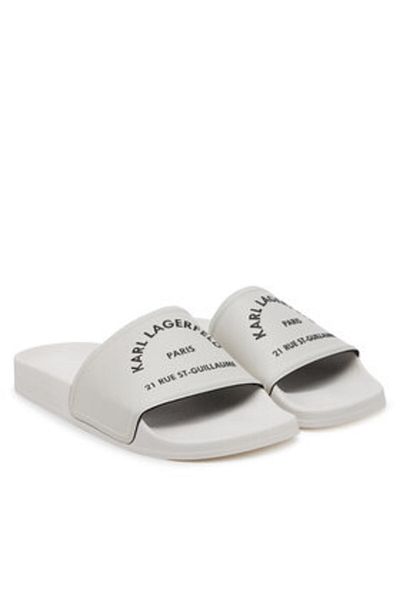 Karl Lagerfeld Women's Flip-flops white KARL LAGERFELD-KL80908A VT1 OFF WHITE RUBBER