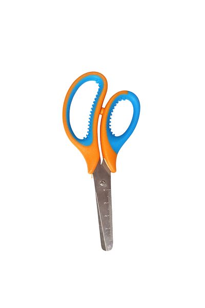 Limmy Children's Scissors Blunt Tip School Scissors with Ruler - Orange