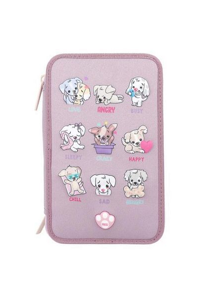 Top Model Triple Pencil Case Led Dogs Mood