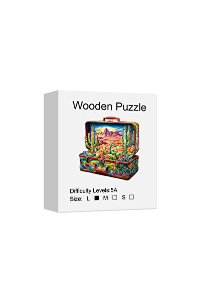Choice لغز خشبي للكبار - لغز عائلة الصبار، أحجيات خشبية ذات شكل فريد، فن حديث.