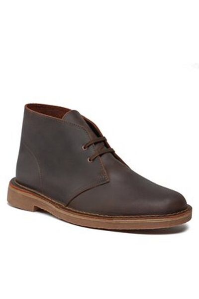 CLARKS Men's Boots brown CLARKS-BUSHACRE 3 DARK BROWN LEA 261535327