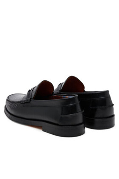 NAKED WOLFE Mocasini bărbătești negri NAKED WOLFE-ROMA BLACK CROC SNUFF LEATHER