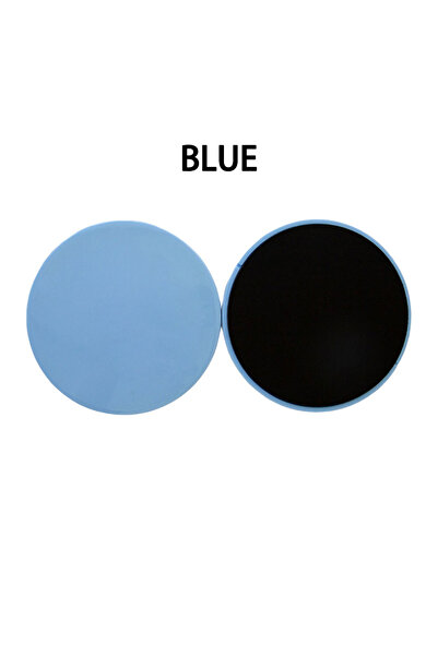 Choice أقراص يوغا منزلقة بلون سادة، قطعتان باللون الأزرق، وسادات انزلاق للقدم...