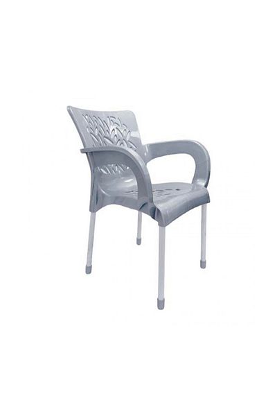 rexa Deluxe Plastic Chair – Patterned Back with Aluminum Legs