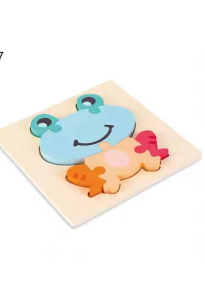 OEM 3D wooden puzzle, frog model