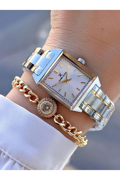 Daniel Klein Steel Cord 30 Mt Water Resistant 2 Years Warranty Women's Wrist Watch+Bracelet Byn.10837.3