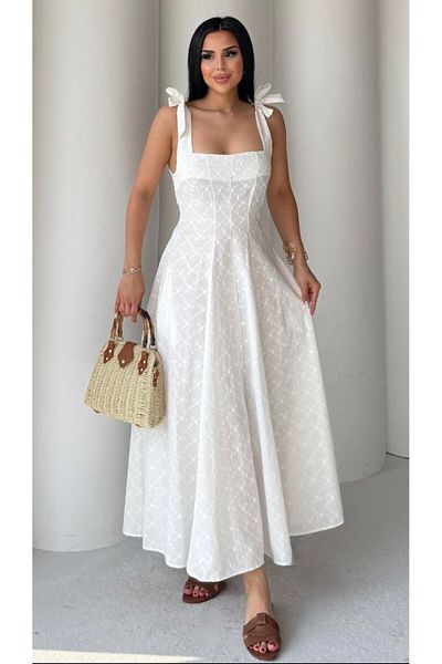 EGZOTİK ASORTİK Brode Dress with Suspender Back