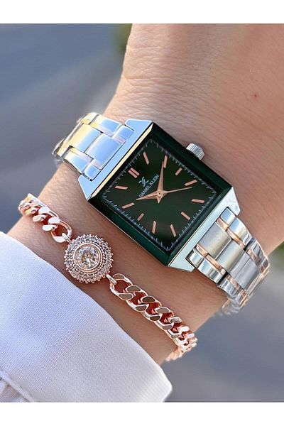 Daniel Klein Steel Cord 30 Mt Water Resistant 2 Years Warranty Women's Wrist Watch+Bracelet Byn.10816.8