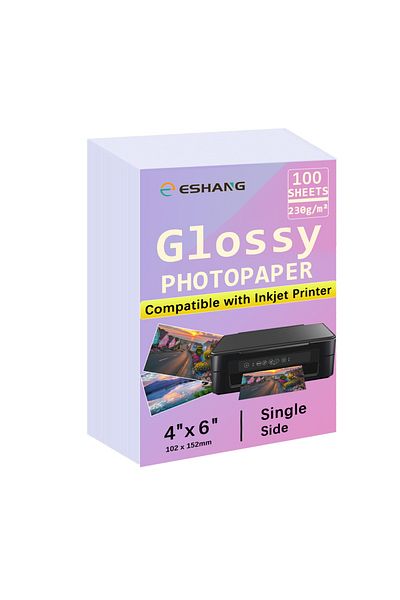 Choice 4R-230GMS ESHANG 100 Sheets 4R Photo Paper, 230 gsm 4 x6 Premium Glossy Photo Paper Picture Paper P