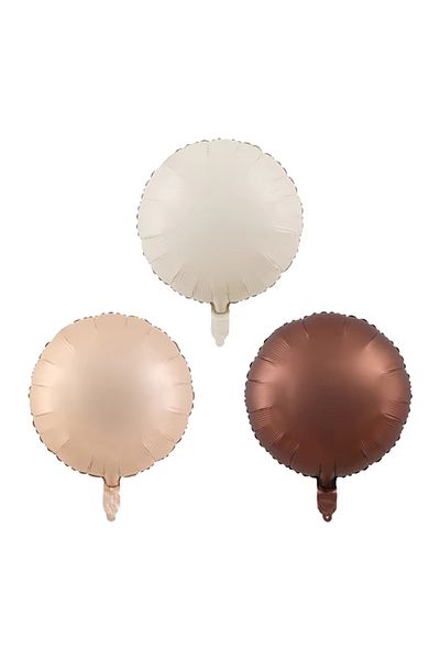 Choice Number 40inch 18inch round 3pcs 40 Inch Beige Cream Caramel chocolate Color Retro Number Balloon 123