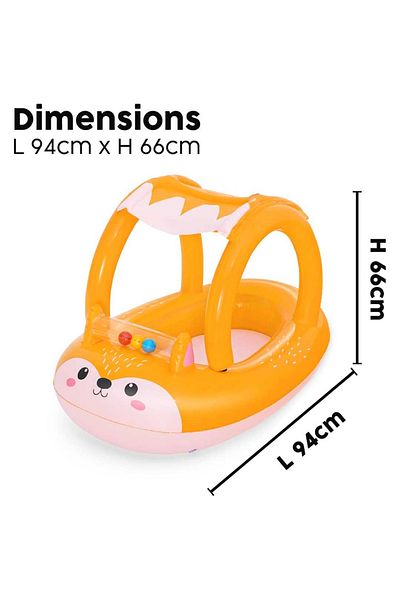 Art Tone Fri̇endly Fox Shaded Baby Boat Children's Boots with Shadow Cute Fox 94X66 cm 45 kg 3+