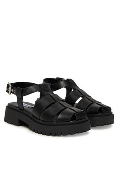 Steve Madden Women's Sandals black STEVE MADDEN-SM11003808 05O BLK ACTION LEATHER
