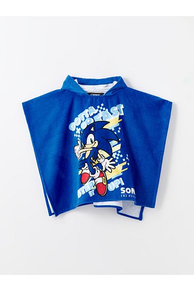 LC Waikiki Blue Sonic Printed Boy's Beach Towel