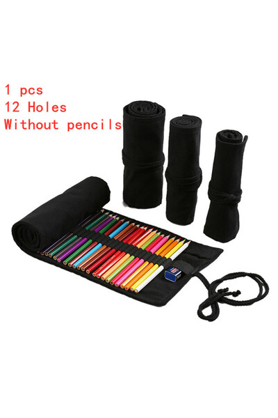 Choice A-12 Holes 12/24/36/48/72 Hole Colorful Cloth Pencil Case Stationery C...