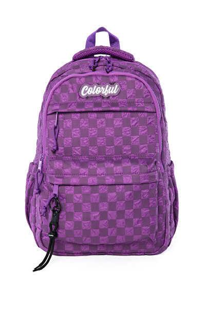 Colorful Rucsac Polly violet - Geantă zilnică cu compartiment pentru laptop p...