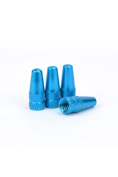 Choice 4pcs light blue 4/8pcs Aluminum Alloy Bicycle Tire FV Valve Cap MTB Ro...