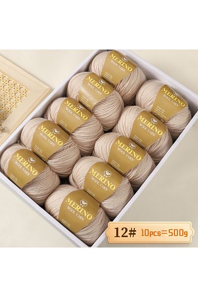 Choice 12 Red Rice 500g High-Quality Wool Yarn, 212 Medium-Fine Alpaca Yarn, Suitable for Autumn and Winter