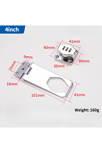choice2 4 inch silver 3 Digit Household Security Cabinet Password Lks Keyless...