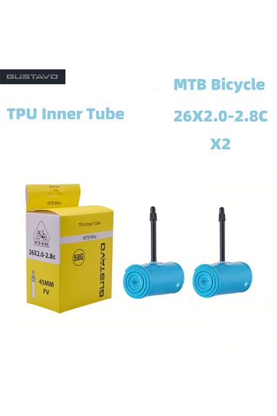 Choice Presta Valve 45mm 2PCS 26X2.0-2.8C GUSTAVO TPU Ultralight MTB Bike Inner Tube 26/27.5/29 X1.95-2.8C