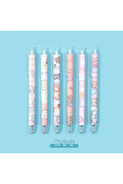 Choice مجموعة من 6 قطع على شكل دب، 6 قطع إبداعية لطيفة، 0.5 مم، نوع الضغط، قي...