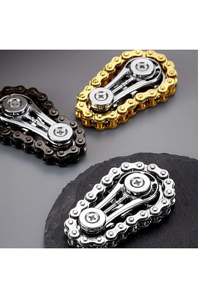 Choice 3PCS Relieve Pressure On Chain Fidget Spinner Metal Toys With Gear Chain Teeth Flywheel And Sprocket