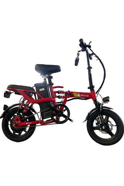 Aster Electric Bike with 500W Motor and Battery 48V 10 Ah Red