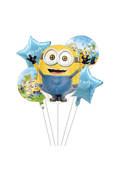 Miniso Other 5pcs Cartoon Minion Theme 18inch Foil Balloons Minion Shape Foil Balloon Children Birthday Par