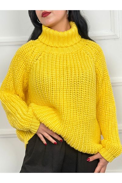 RACE FASHİON Turtleneck Knitwear Sweater Rc8206