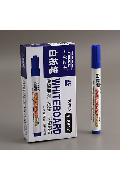 Choice 10pcs blue 10pcs Erasable Whiteboard Marker Pen Blackboard Marker Chalk Glass Office School Art Mar