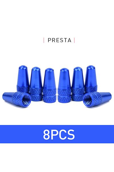 Choice 8pcs blue 4/8pcs Aluminum Alloy Bicycle Tire FV Valve Cap MTB Road Bike Covered Protector Road MTB T