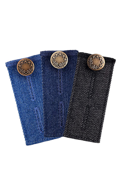 Choice1 3 PCS Denim Waist Extender Buttons For Pant Long Buckle Hook Stretch ...