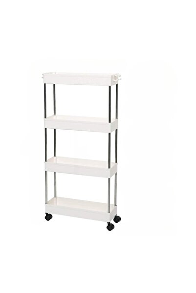 OEM Raft de depozitare cu 4 rafturi și roți pentru baie sau bucătărie