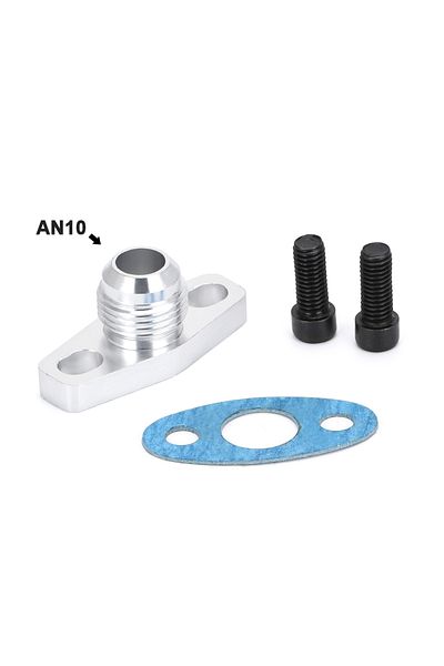 Choice طقم محول شفة مدخل/مخرج تصريف زيت توربو OFG34 AN4/10 1/2"NPT مع حشية لـ T3 T4 T25 T