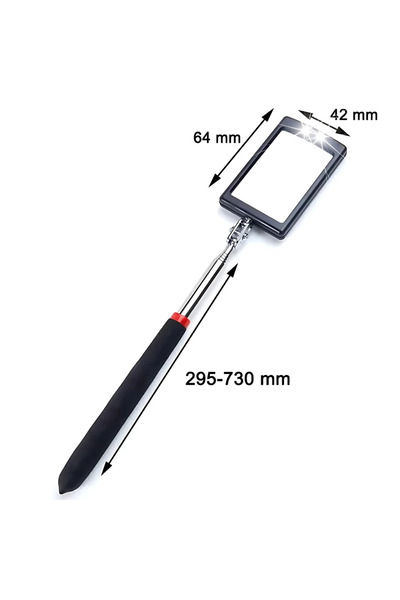 Choice6 Square with light Car 360 Swivel Telesing LED Light Flexible Inspecti...