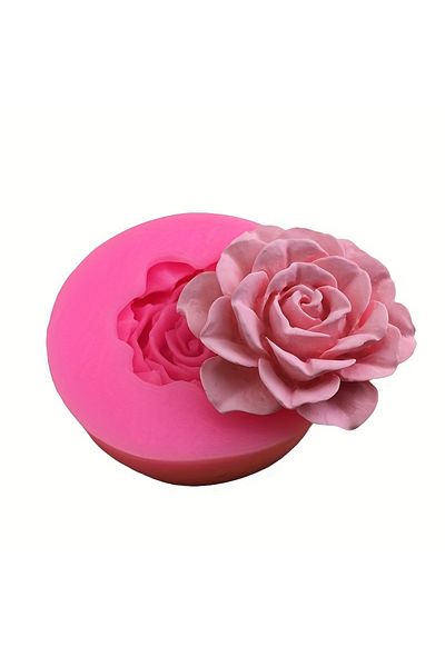 Choice Pink 1pc Floral Scented Candle Silicone Mold - Versatile for DIY Crafts, Soap Making & Clay Projects