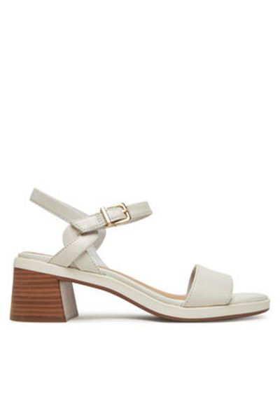 CLARKS Sandale de damă albe CLARKS-26181660 OFF WHITE LEA