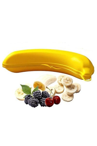 Beatitude Banana Storage Container Plastic Nutrition Putting Box Portable Student Working Food Storage Apparatus