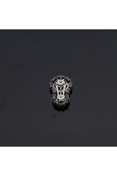 Choice black ZLang EDC Finger Gyro Toy Punk Style Design Metal Silent Spinner Chain ADHD Stress Relief Port