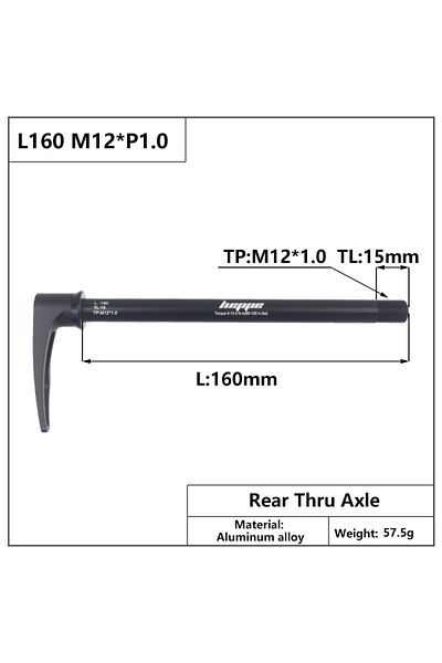 Choice L160 M12x1.0 TL15 HEPPE MTB Road Bike Thru Axle 12x142 12x148 Quick Release 12x100 12x110 Front Fork