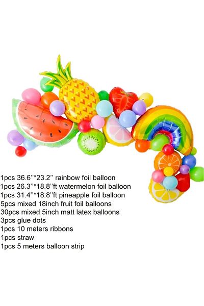 Choice Other AS THE PICTURE Hawaiian 43pcs 43Pcs Tropical Hawaiian Balloon Garland Arch Kit Fruit Shaped Fo