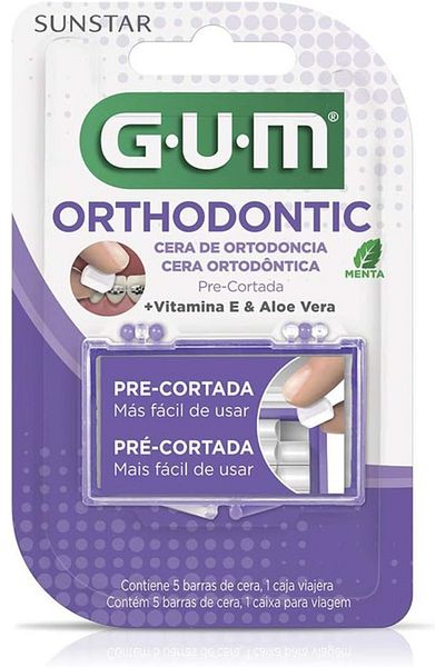 GUM Orthodontic Transparent Wax - Non-Flavoured - With Vitamin E & Aloe