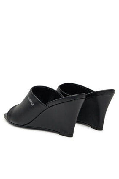Karl Lagerfeld Flip-flops de damă negri KARL LAGERFELD-KL34400 000 BLACK LTHR