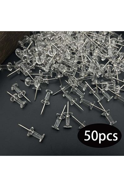 Choice 50pcs 50/100pcs Assorted Making Thumb Tacks Multicolor Plastic Tacks Push Pins Cork Board Office Sch