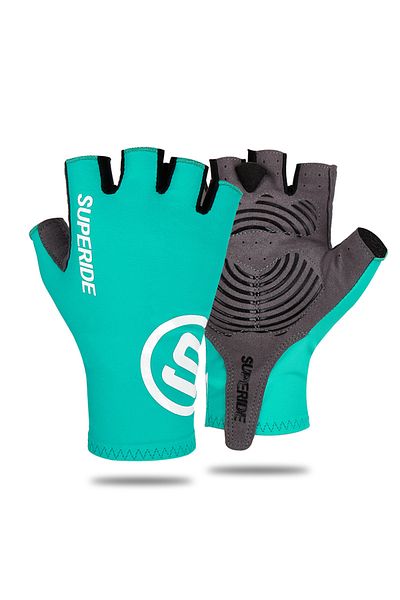 Choice L Lake Blue SUPERIDE Gel Padded Half Finger Cycling Gloves Men Women Breathable MTB Bicycle Gloves S
