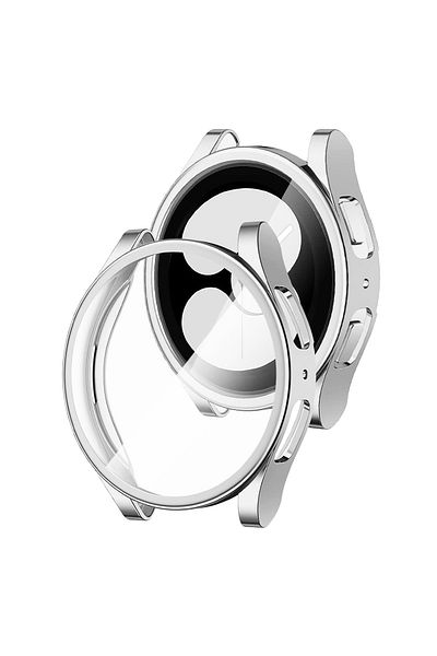 Choice Galaxy Watch 7 40mm Silver Protector Case For Samsung Galaxy Watch 4 5 6 7 40mm 44mm Cover Coverage