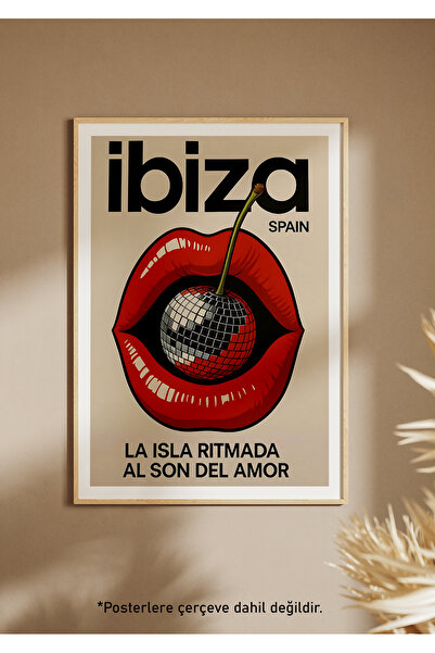 One Little Happiness Αφίσα IBIZA Αισθητική αφίσα τοίχου, αφίσα χωρίς πλαίσιο