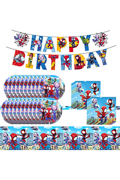 Miniso Spider friend 41pcs Spidey And His Amazing Friends Birthday Party Supp...