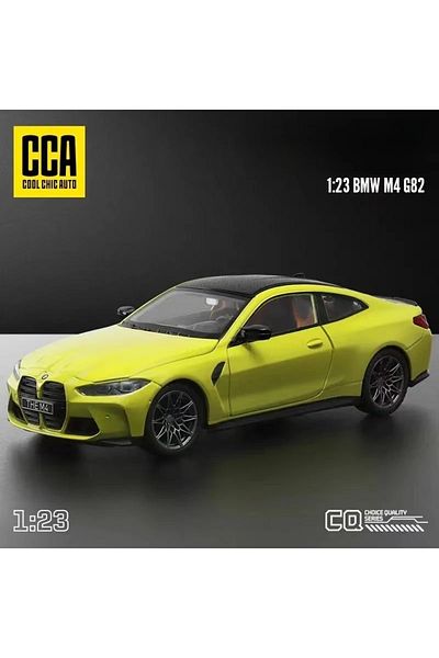 Marsel oyuncak 1:23 M4 G82 M4 Supercar Alloy Diecasts Sound and Light Green
